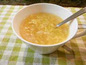 白菜と生姜のスープ