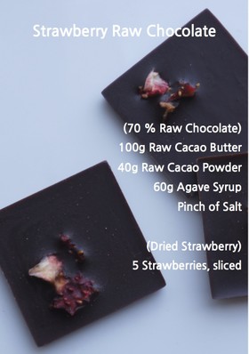 苺のローチョコレート。ローカカオ７０％