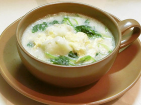 長芋の胡麻豆乳スープ