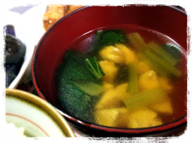 鶏と小松菜のうまうまスープ☆