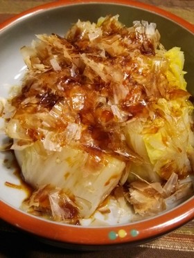 白菜消費！蒸し白菜・おかか醤油がけ♪