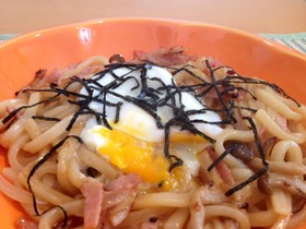 コクうま♪ バター麺つゆ焼きうどん☆