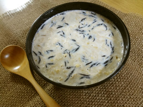 ストック食材でお助け♪レンジで豆乳味噌汁