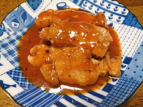 焼肉のタレdeポークチャップ