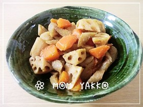 パパッと作れる☆根菜煮物のごまからめ