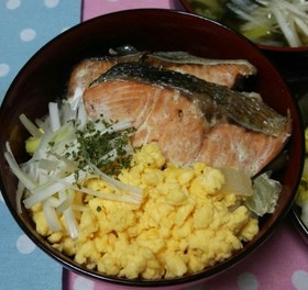 石狩鍋風?!鮭の炊き込みご飯♪