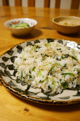 小松菜とじゃこの和風チャーハン