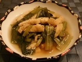 ◆簡単美味♡小松菜とうす揚げの煮物◆