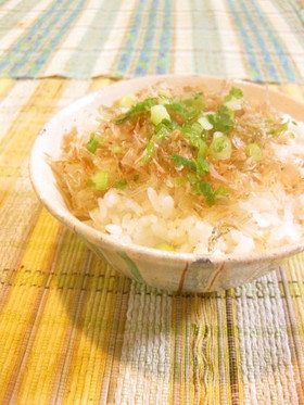 オッサンの簡単ちりめん雑魚＆鰹節ご飯