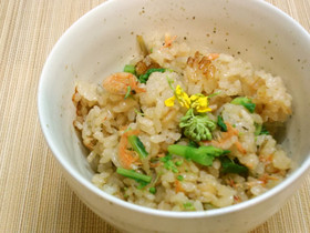 春の味❀桜海老と菜の花の炊き込みご飯