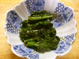 簡単 一品♪ 菜の花の 胡麻油 炒め！