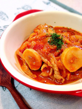 炊飯器で！豚肉のやわらかトマト煮