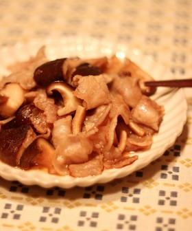 ご飯がすすむ♪椎茸と豚バラの甘辛炒め