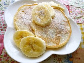 バナナと豆腐でもちもち♡パンケーキ