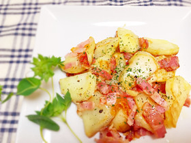 朝食夕食に☆簡単絶品！ジャガイモベーコン