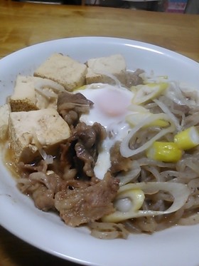 牛肉と焼き豆腐のすき煮