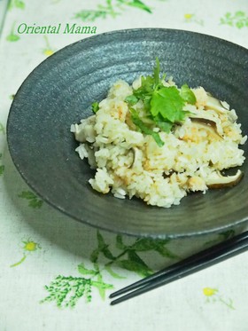 缶単!蟹と春椎茸の炊き込みご飯