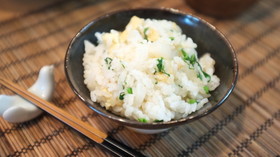 かぶと油揚げの炊き込み御飯