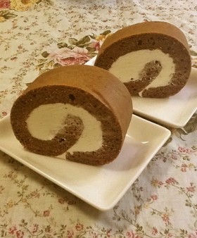 糖質制限！大豆粉ココアロールケーキ