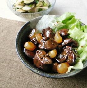 鶏レバーのらっきょう煮