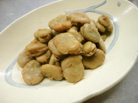 薄皮まで食べられる田舎風空豆の醤油煮