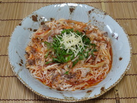 ✿ サバ缶とトマトジュースでアレンジ素麺