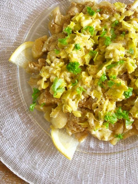 とろり。焼きナスの香味マヨレモンだれがけ