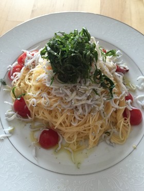 しらすおろしの冷製パスタ