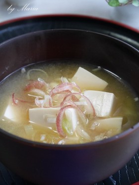 おいしい味噌汁（豆腐・みょうが）