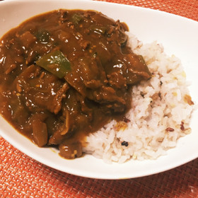 フライパンで簡単時短☆ひき肉夏野菜カレー