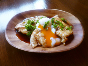 やわらか鶏むね肉の照り焼き♡温玉添え♪