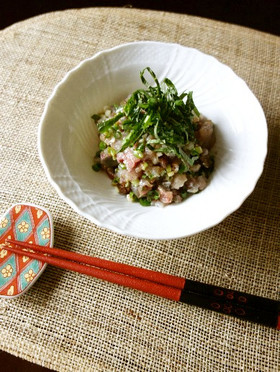 梅で爽やか☆鯵のなめろう