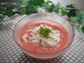 えごま油とトマトのスープでぶっかけ素麺☆