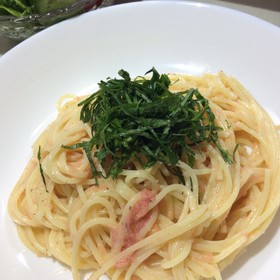 明太子と大葉の冷製パスタ