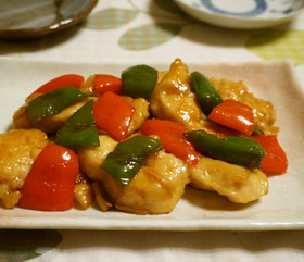 しっとり☆鶏むね肉のピリ辛甘酢炒め