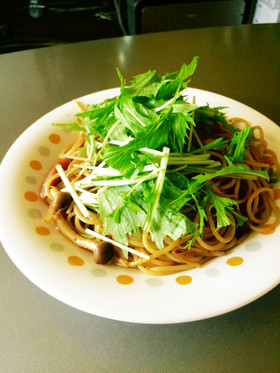 にんにくバター醤油のパスタ