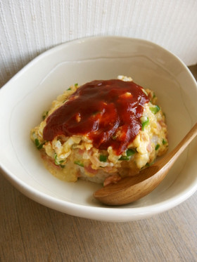 オムライス気分＊チーズオムレツ丼