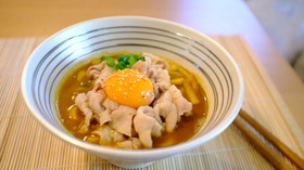 豚しゃぶカレーうどん♪