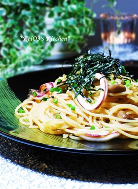 イカとしめじの柚子胡椒スパゲティ