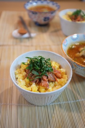 簡単！鮭てり☆ふわとろ玉子丼