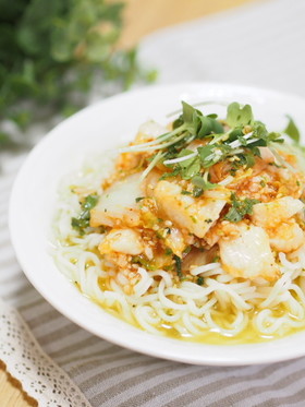 シャキっとろ～♡キムチ塩ラーメン♡