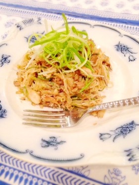 ❁オイルサーディンと素麺＆舞茸＆葱炒め❁