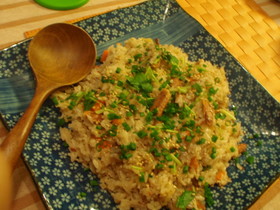 秋刀魚の簡単炊き込みご飯・おこわ風