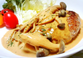 ◆カレークリーム&きのこのハンバーグ♪◆