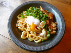 照り焼き温玉うどん♪