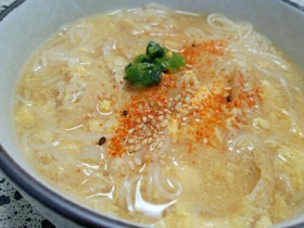 あったか朝ご飯＊朝の手間なし煮麺(温麺)