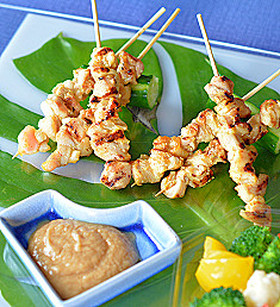 ねりゴマぽん酢 ☆ サテー(焼き鳥)風 