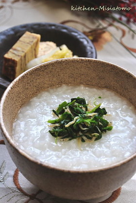 おじゃこ炒めで食べ易ぅ～い♪七草粥