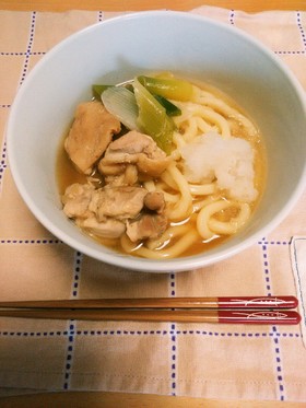 風邪ひきさんにも！鶏とおろしのおうどん