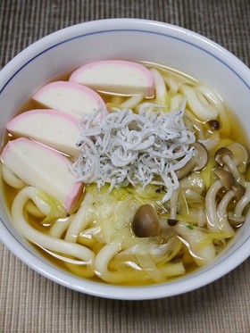 風邪に！生姜しらすうどん